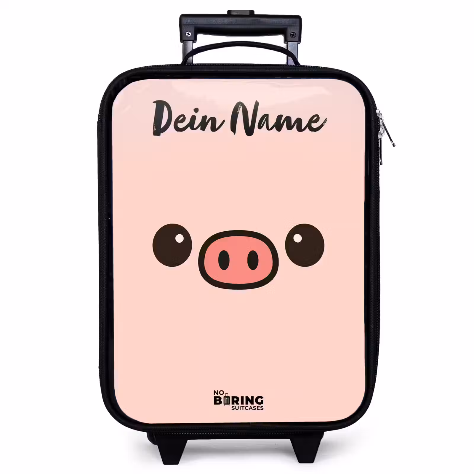 Kinderkoffer mit Name - Kawai - Schwein - Rosa — 1