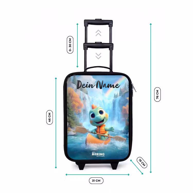 Kinderkoffer mit Name - Dino - Natur - Wasserfall — 7