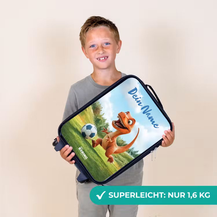 Kinderkoffer mit Name - Fußball - Dino - Sport — 2