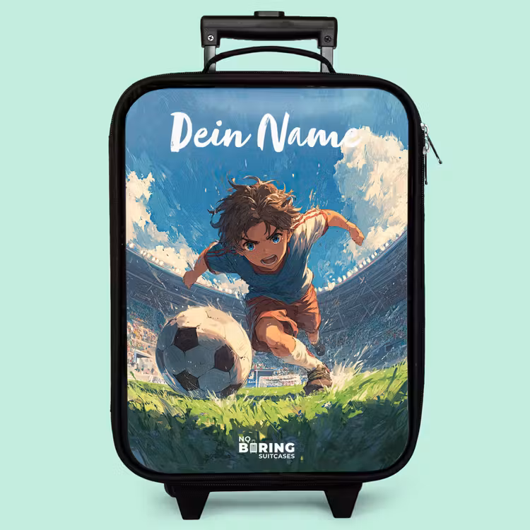 Kinderkoffer mit Name - Fußball - Rasen - Stadion - Malerei — 3