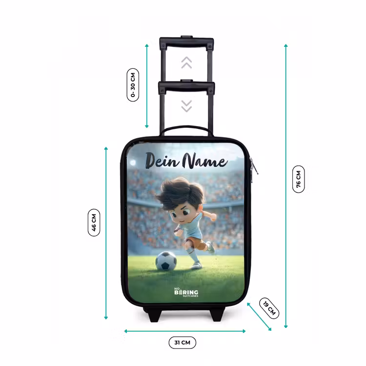 Kinderkoffer mit Name - Junge - Stadion - Fußball - Sonnenlicht — 7