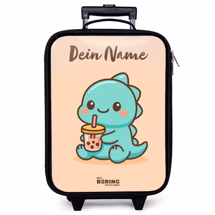 Kinderkoffer mit Name - Kawai - Dino - Bubbletea — 1