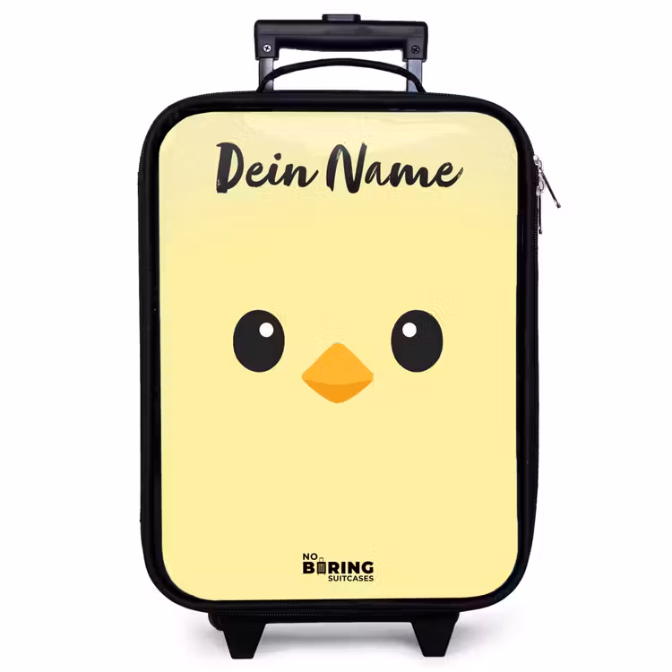 Kinderkoffer mit Name - Kawai - Küken - Gelb — 1