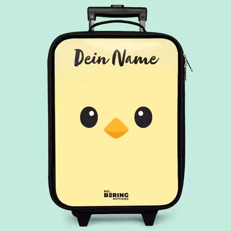 Kinderkoffer mit Name - Kawai - Küken - Gelb — 3