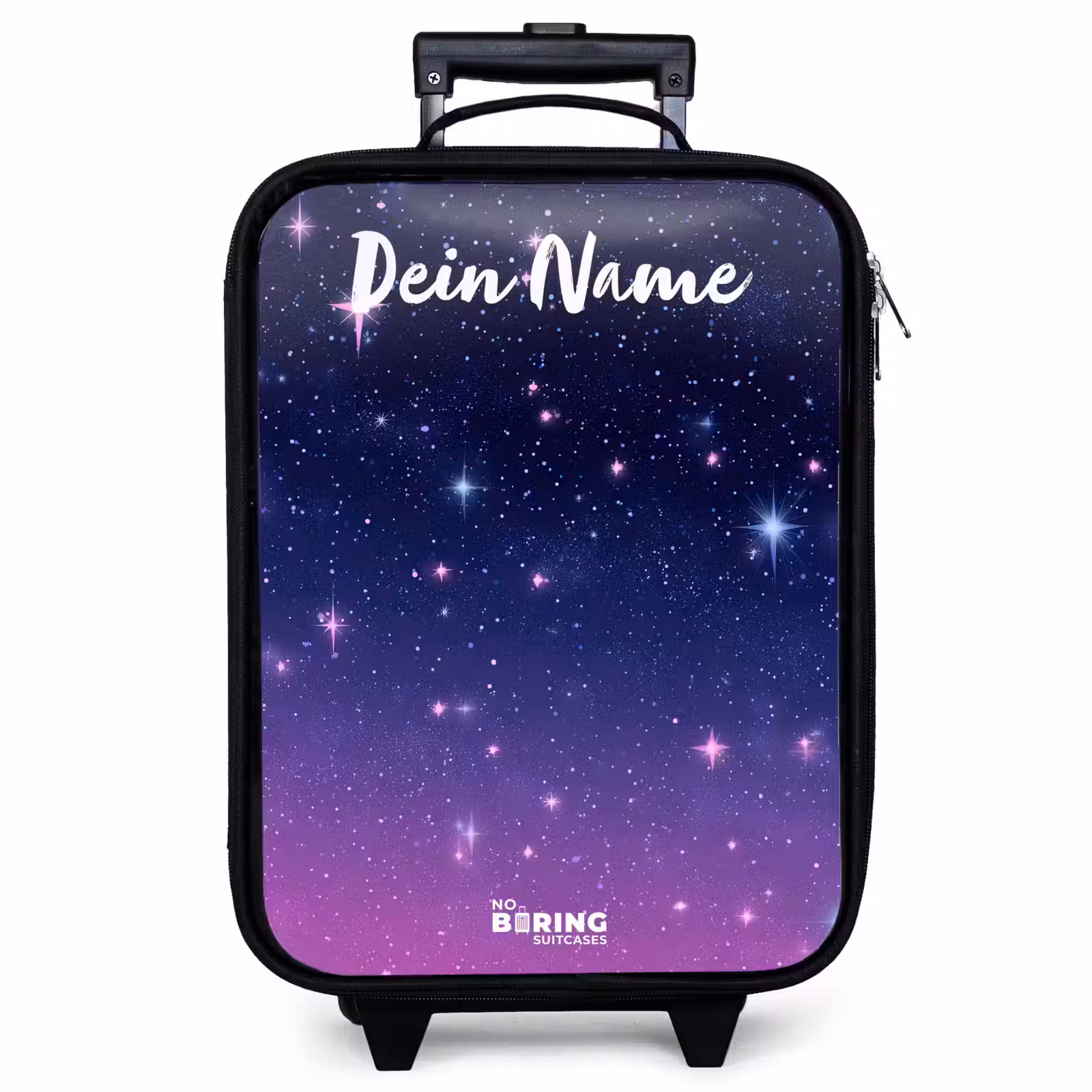 Kinderkoffer mit Name - Sterne - Galaxie - Blau - Rosa — 1