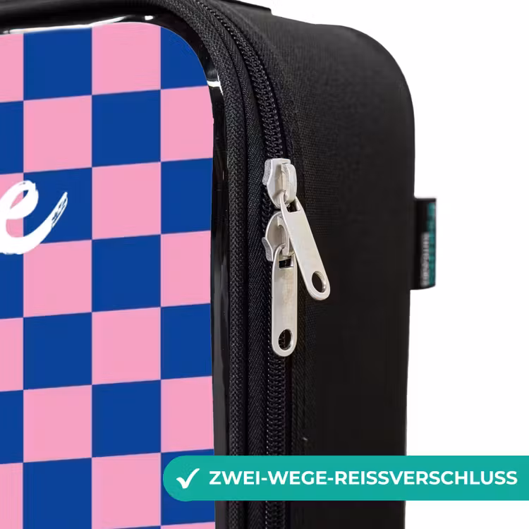 Kinderkoffer mit Name - Blöcke - Blau - Rosa — 6