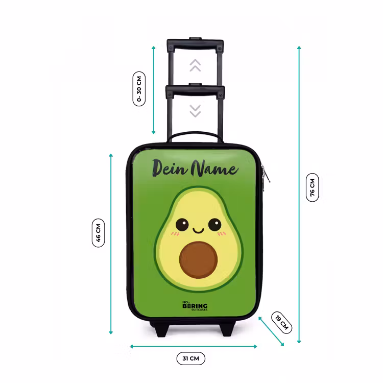 Kinderkoffer mit Name - Kawai - Avocado - Grün — 7