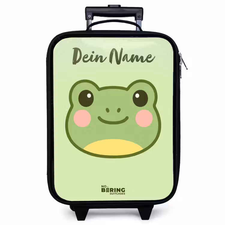Kinderkoffer mit Name - Kawai - Frosch - Grün — 1