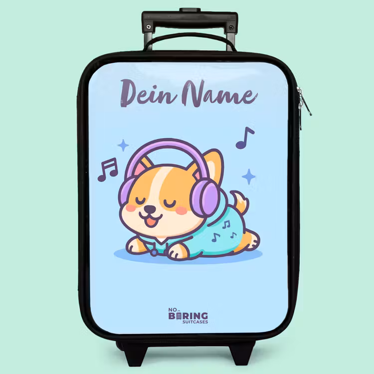 Kinderkoffer mit Name - Kawai - Hund - Musik — 3