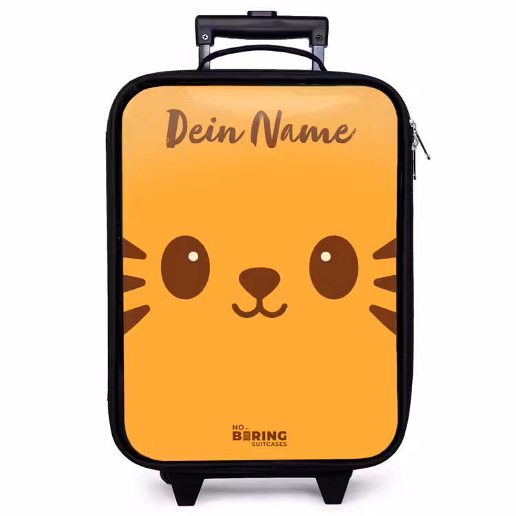Kinderkoffer mit Name - Kawai - Tiger - Orange — 1