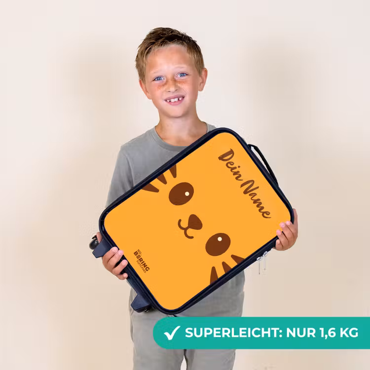 Kinderkoffer mit Name - Kawai - Tiger - Orange — 2