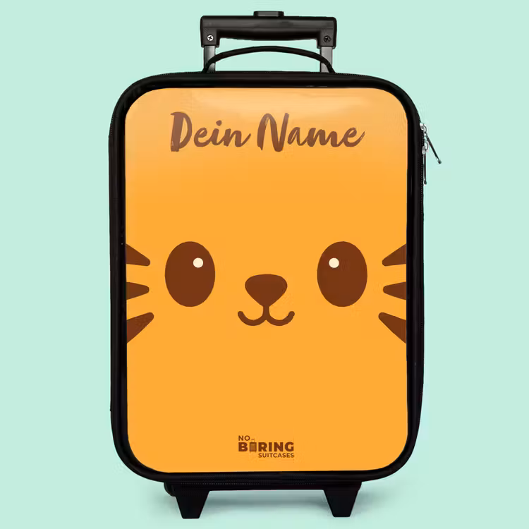 Kinderkoffer mit Name - Kawai - Tiger - Orange — 3