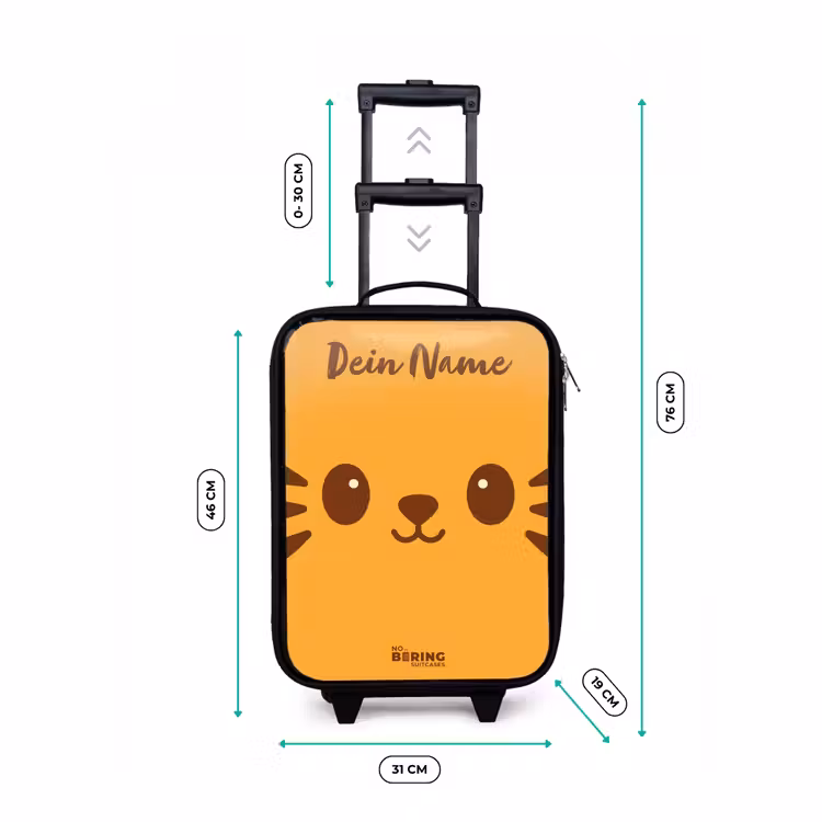 Kinderkoffer mit Name - Kawai - Tiger - Orange — 7