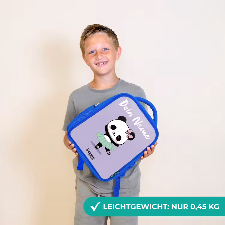 Kinderrucksack mit Namen - Blau - Kawai - Ballett - Panda — 4