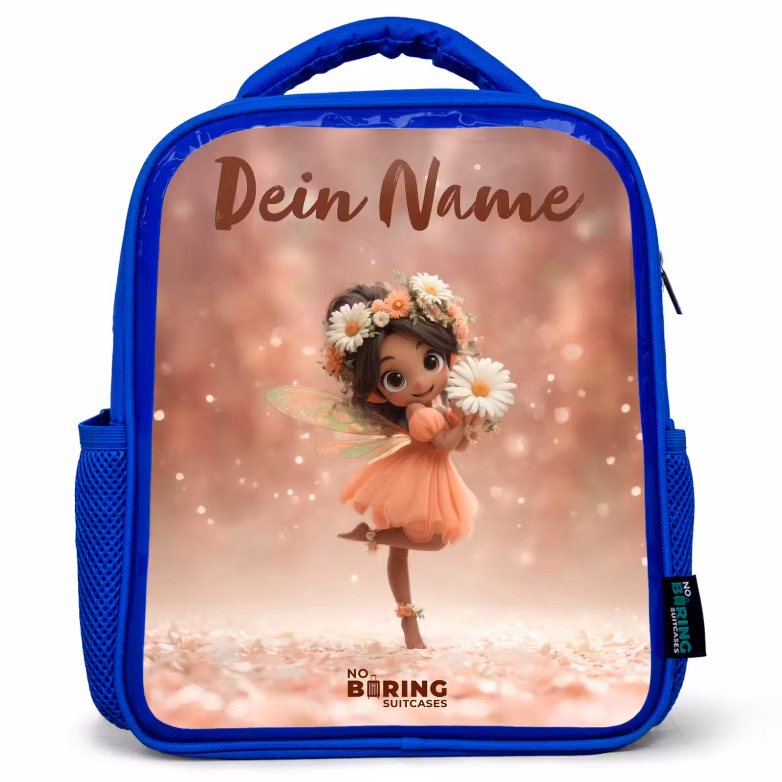 Kinderrucksack - Blau - Fee mit Gänseblümchen — 1