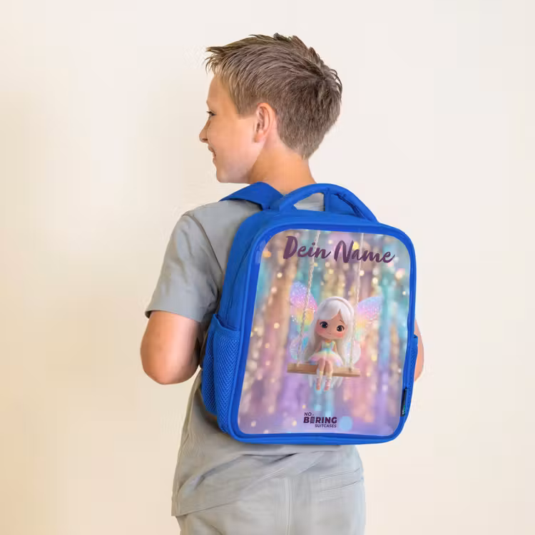Kinderrucksack - Blau - Fee - Elf - Regenbogen — 2