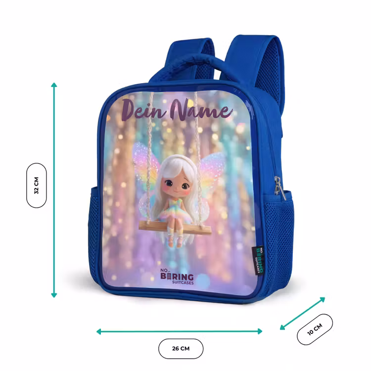 Kinderrucksack - Blau - Fee - Elf - Regenbogen — 6