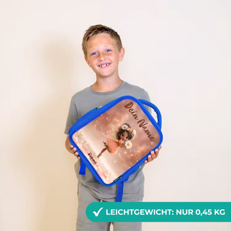 Kinderrucksack - Blau - Fee mit Gänseblümchen — 4