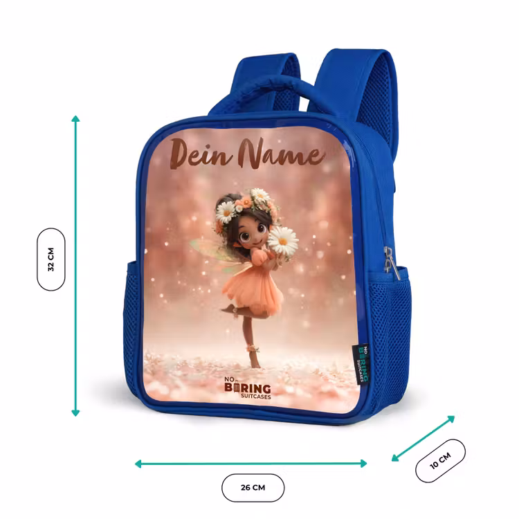 Kinderrucksack - Blau - Fee mit Gänseblümchen — 6