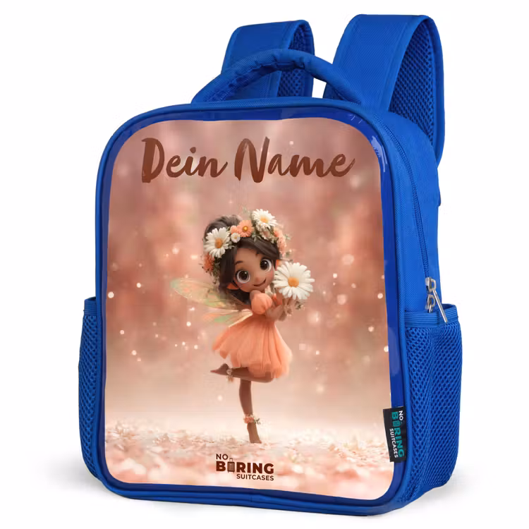 Kinderrucksack - Blau - Fee mit Gänseblümchen — 7