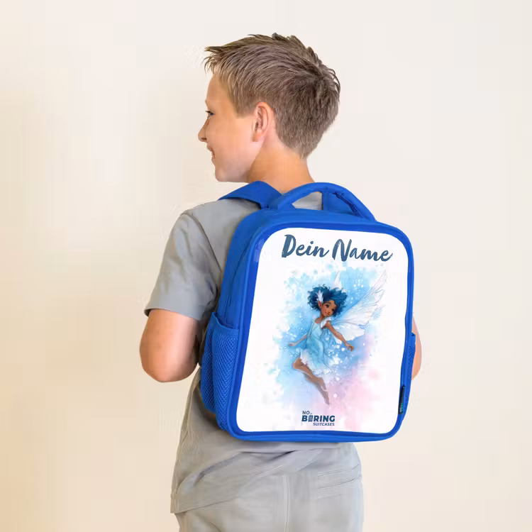 Kinderrucksack - Blau - Fliegende Fee in Blautönen — 2