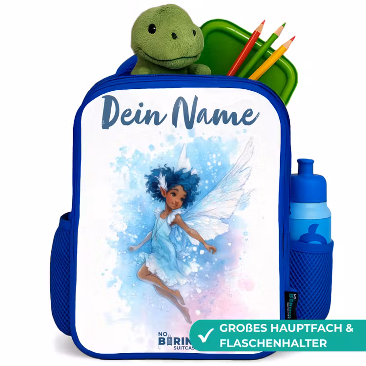 Kinderrucksack - Blau - Fliegende Fee in Blautönen — 3