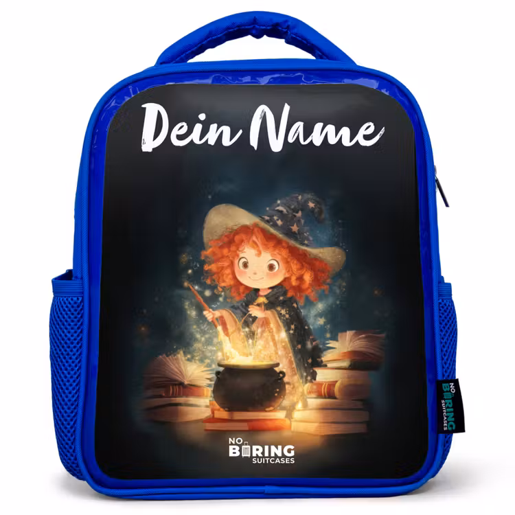 Kinderrucksack - Blau - Hexe mit funkelndem Trank — 1