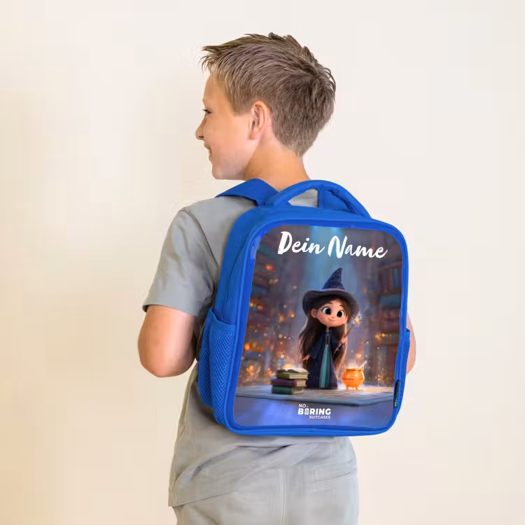 Kinderrucksack - Blau - Kleine Zauberin in der Bibliothek — 2
