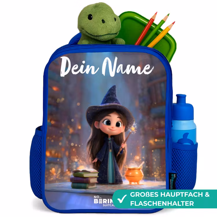 Kinderrucksack - Blau - Kleine Zauberin in der Bibliothek — 3