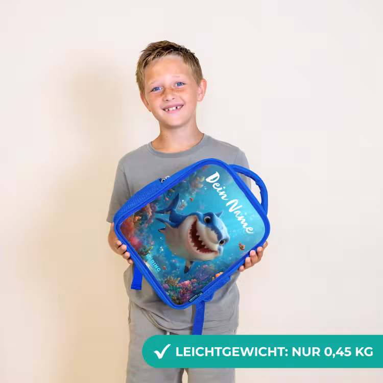 Kinderrucksack - Blau - Riff - Koralle - Hai - Tier — 4