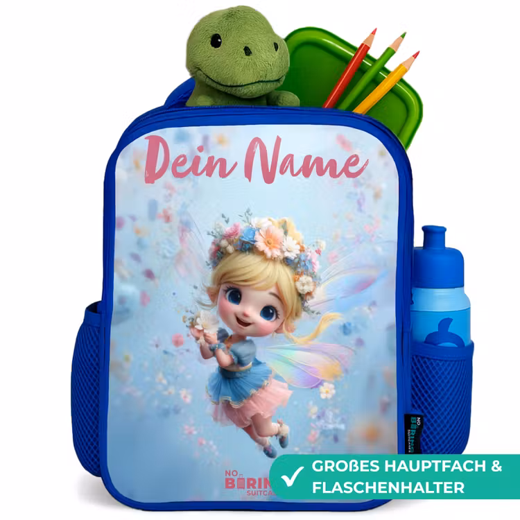 Kinderrucksack - Blau - Schmetterling Fee in Flower Air — 3