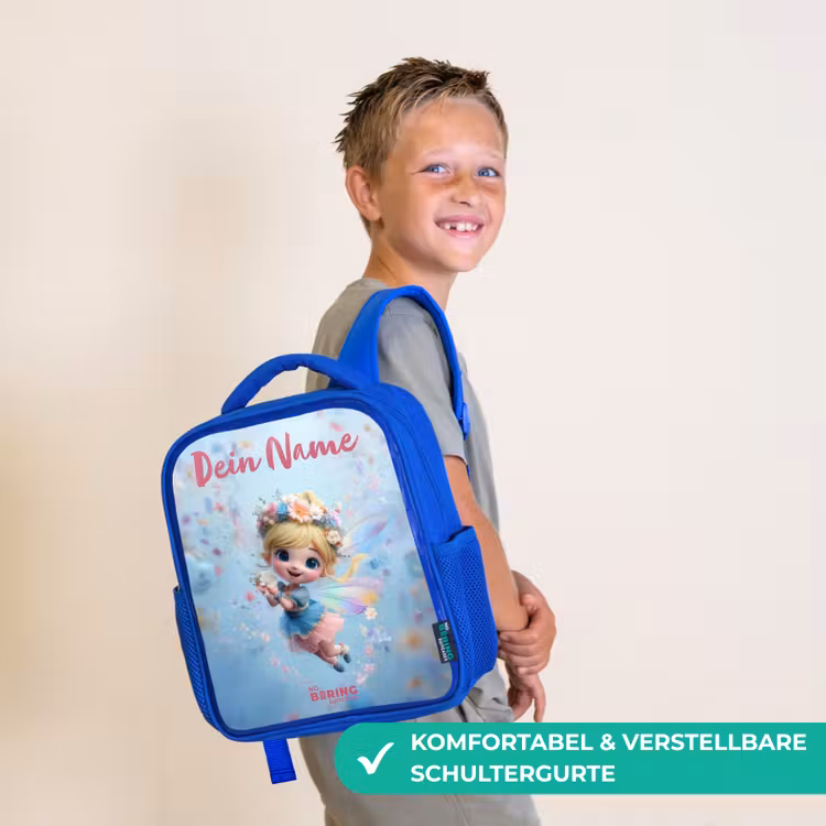 Kinderrucksack - Blau - Schmetterling Fee in Flower Air — 5