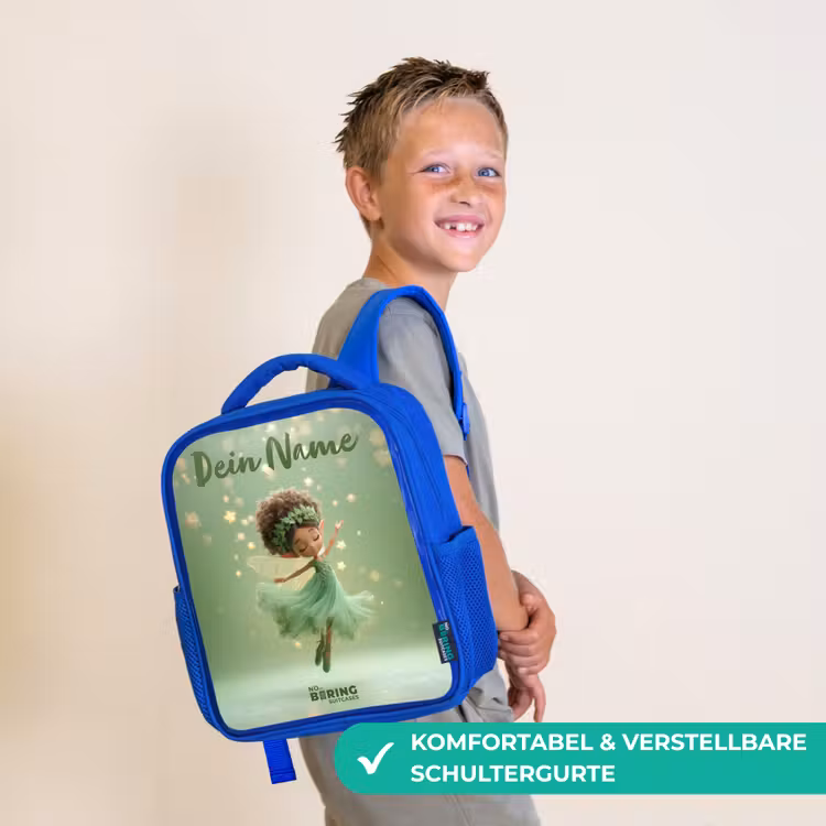 Kinderrucksack - Blau - Tanzende Fee in grünem Licht — 5