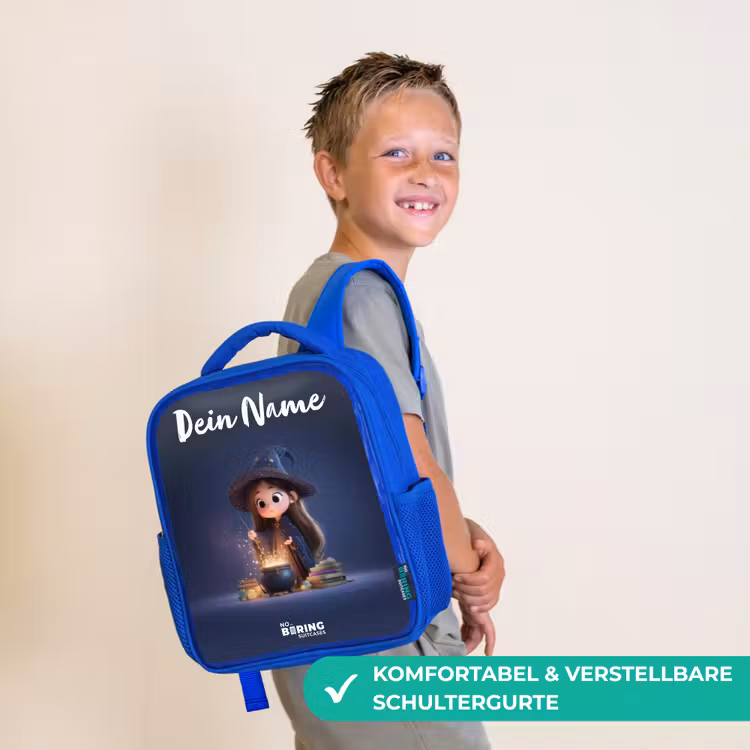 Kinderrucksack - Blau - Verwunschenes Mädchen mit Kessel — 5