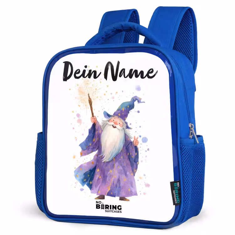 Kinderrucksack - Blau - Alter Magier mit Stab — 7