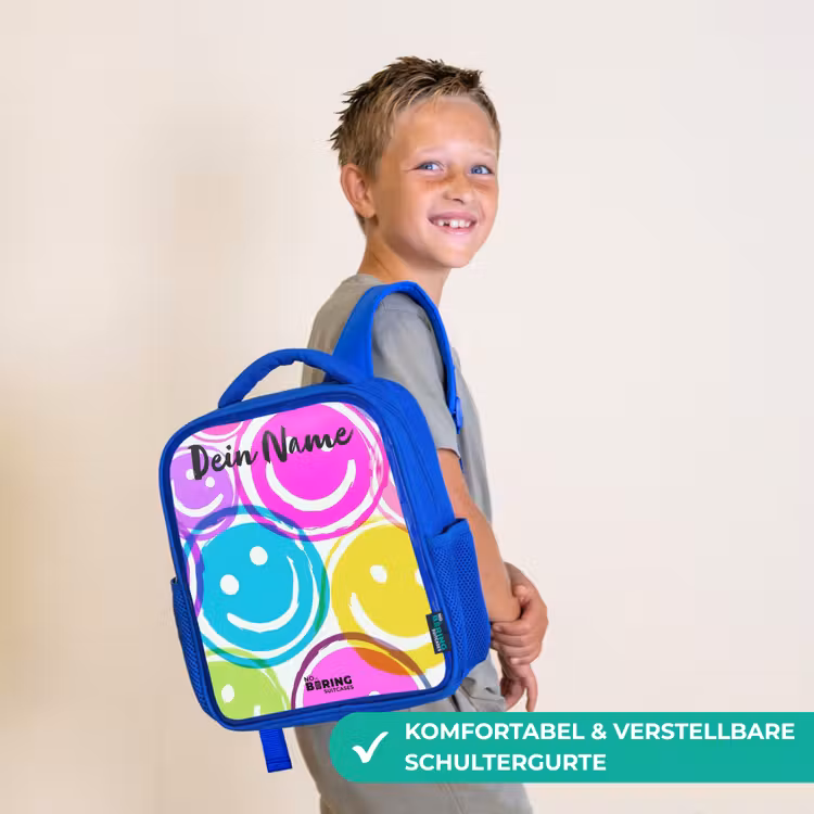 Kinderrucksack - Blau - Bunte Lächel-Explosion — 5