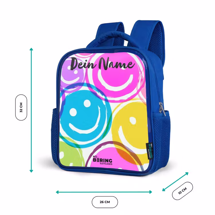 Kinderrucksack - Blau - Bunte Lächel-Explosion — 6