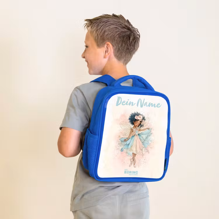 Kinderrucksack - Blau - Elf - Ballett - Farbenfroh — 2