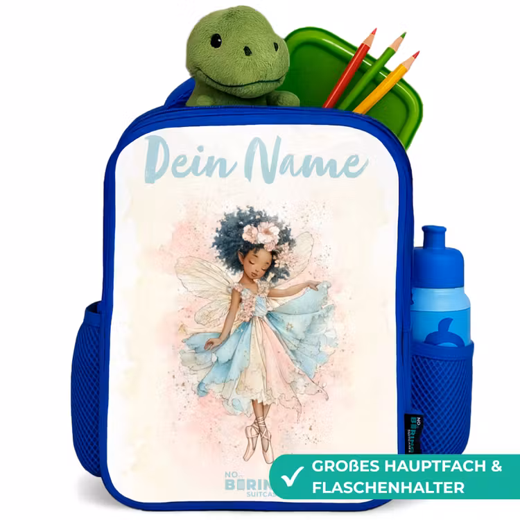 Kinderrucksack - Blau - Elf - Ballett - Farbenfroh — 3