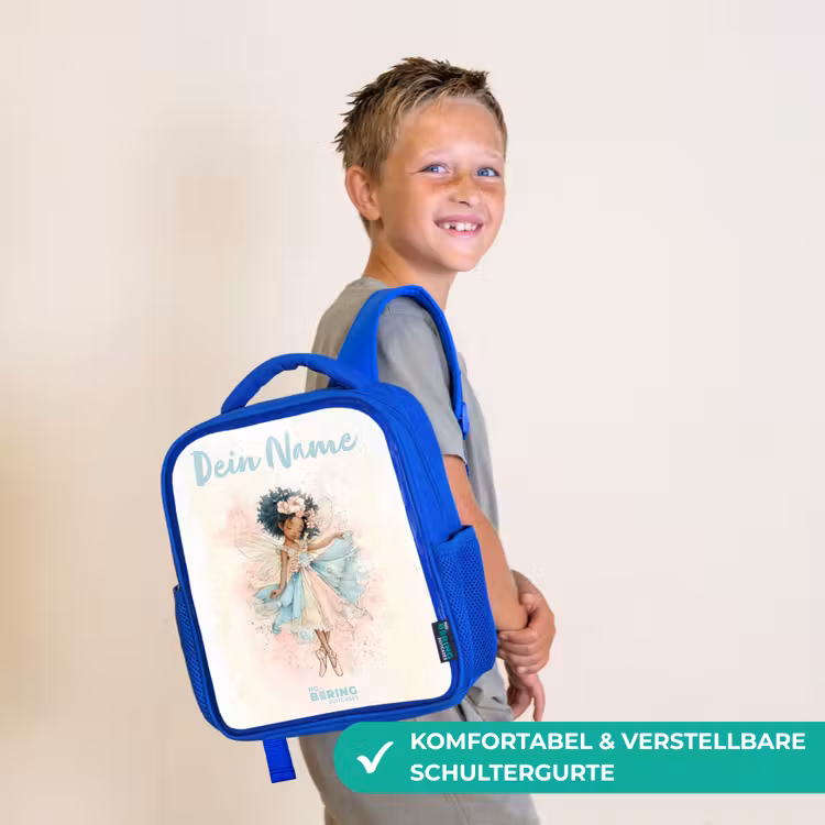 Kinderrucksack - Blau - Elf - Ballett - Farbenfroh — 5
