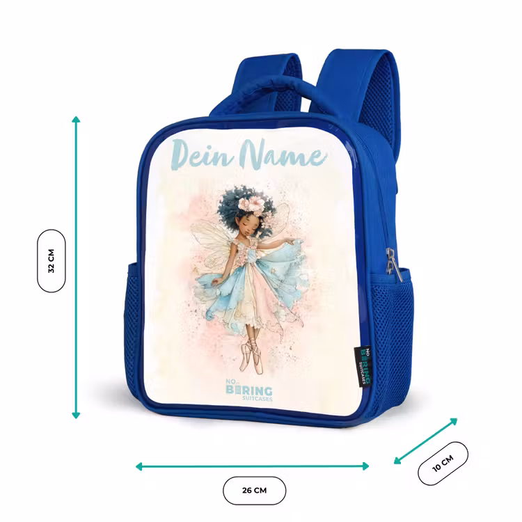 Kinderrucksack - Blau - Elf - Ballett - Farbenfroh — 6
