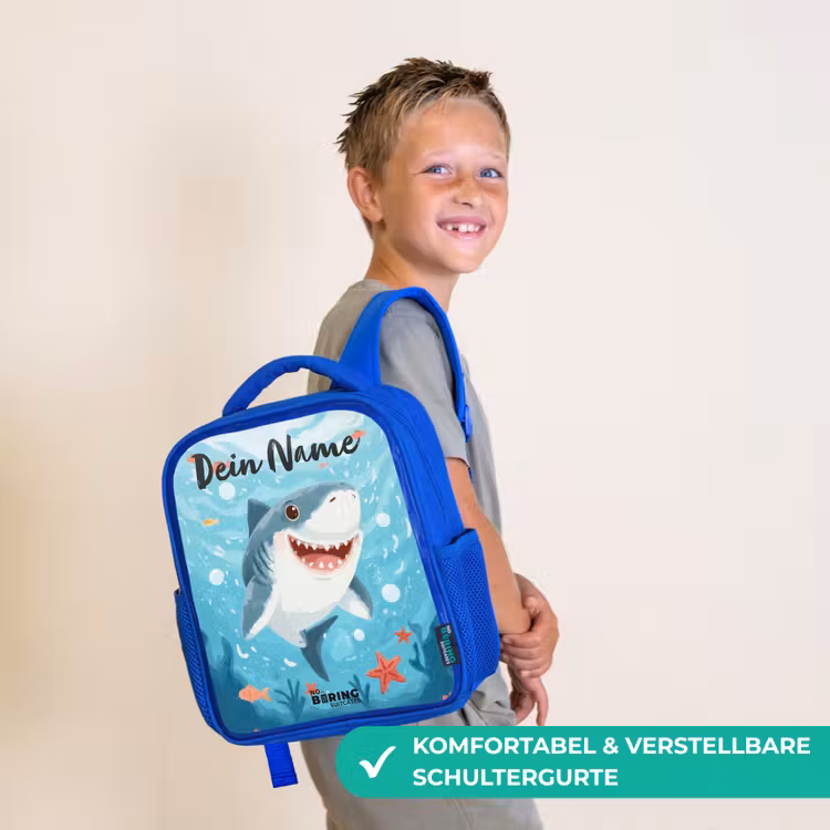 Kinderrucksack - Blau - Hai - Wasser - Meer — 5
