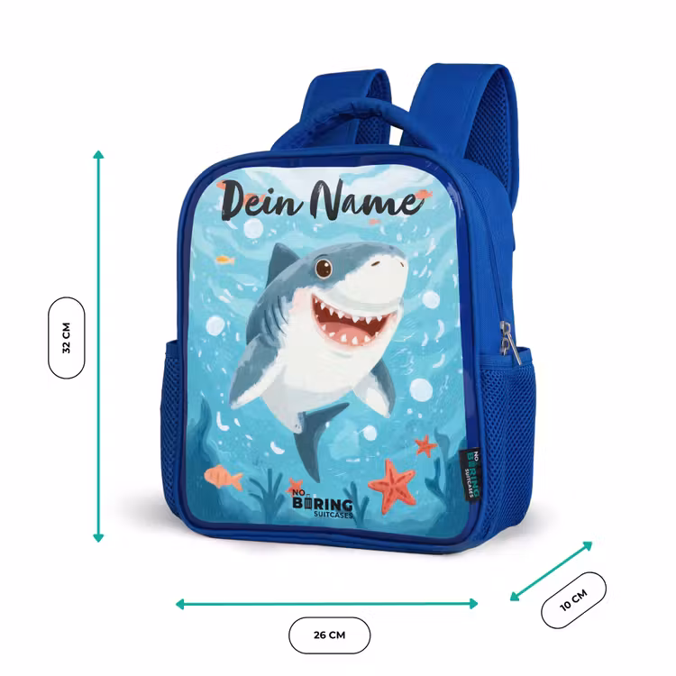 Kinderrucksack - Blau - Hai - Wasser - Meer — 6