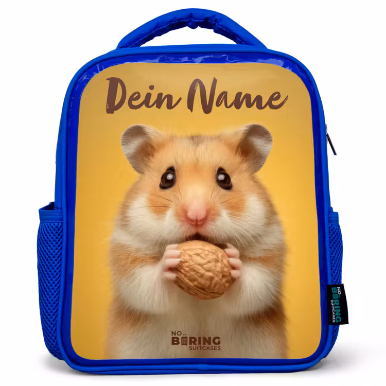 Kinderrucksack - Blau - Hamster - Walnuss - Tier — 1