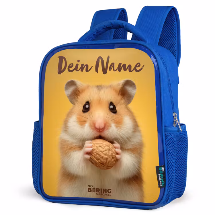 Kinderrucksack - Blau - Hamster - Walnuss - Tier — 7