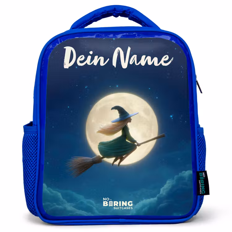 Kinderrucksack - Blau - Hexe im Mondscheinflug — 1