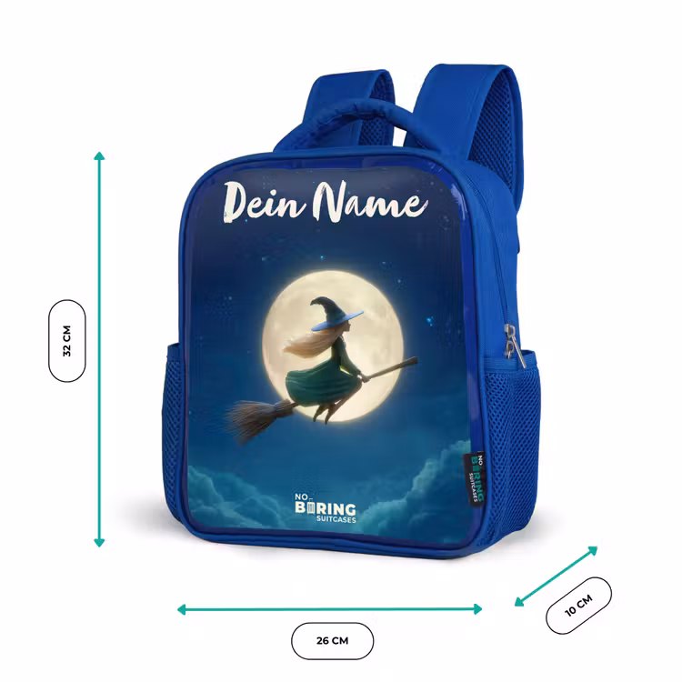 Kinderrucksack - Blau - Hexe im Mondscheinflug — 6