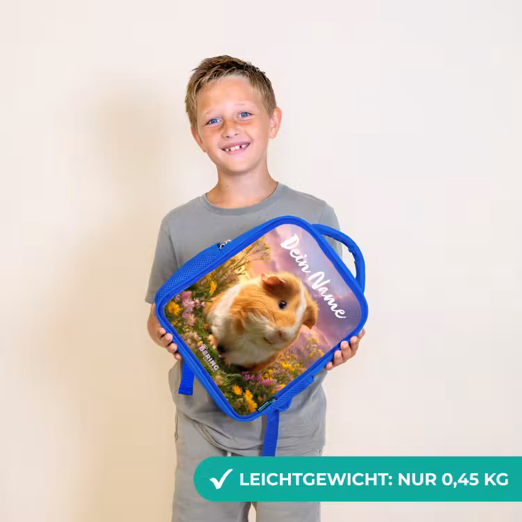 Kinderrucksack - Blau - Meerschweinchen - Natur - Tier — 4