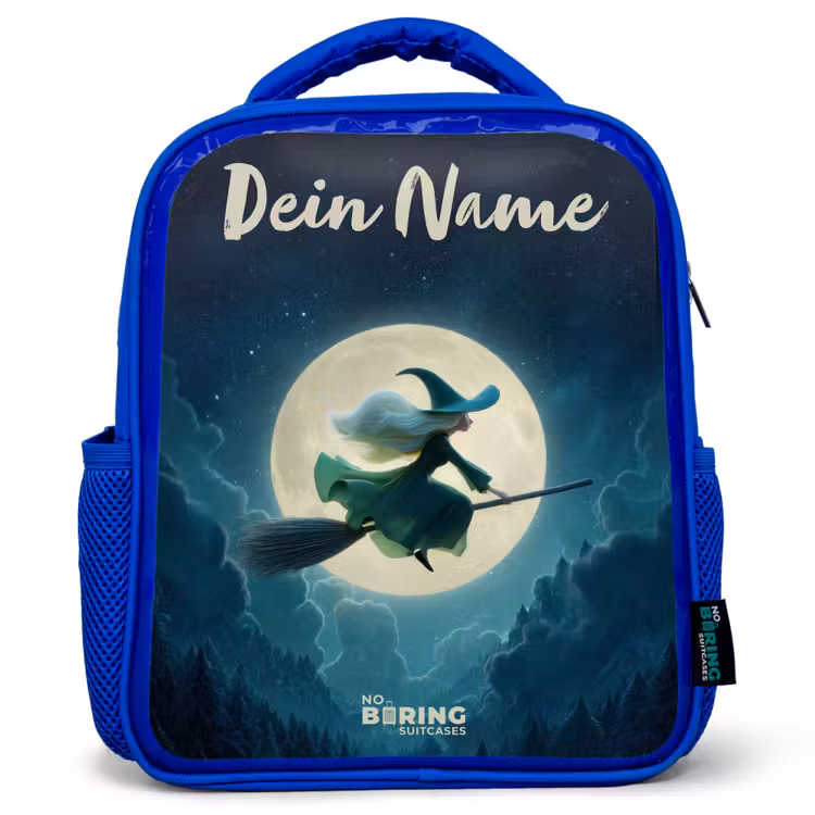 Kinderrucksack - Blau - Nachtflug über den Wald — 1