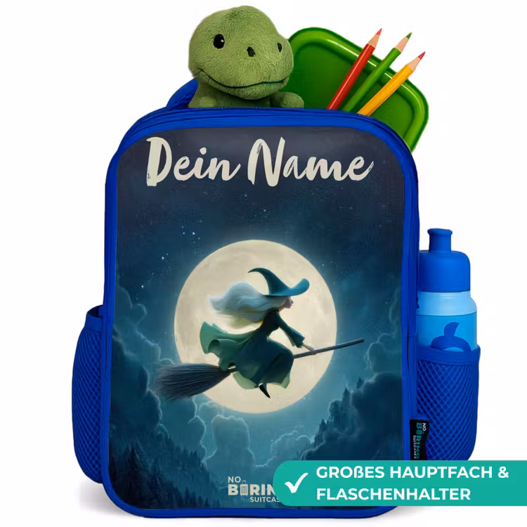 Kinderrucksack - Blau - Nachtflug über den Wald — 3